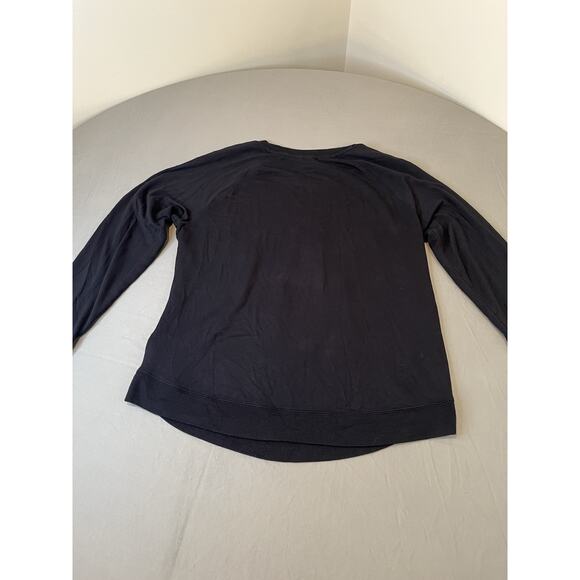 Athleta Mindset Sweatshirt Womens M Black Soft Modal Crewneck Pullover S/472751 - Picture 4 of 8